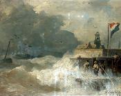 海岸风暴 - 安德烈亚斯·阿亨巴赫